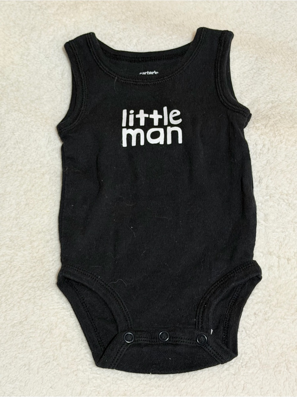 Carter's Black & White 'Little Man' Baby One-Piece Bodysuit